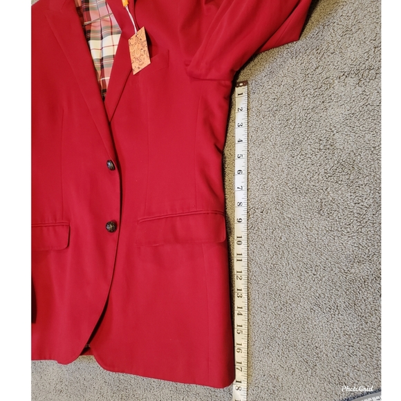 NWT ❤ TALLIA Red Sports Coat Size 40R - Picture 8 of 11